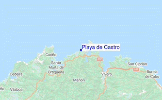 mapa playa de os castro